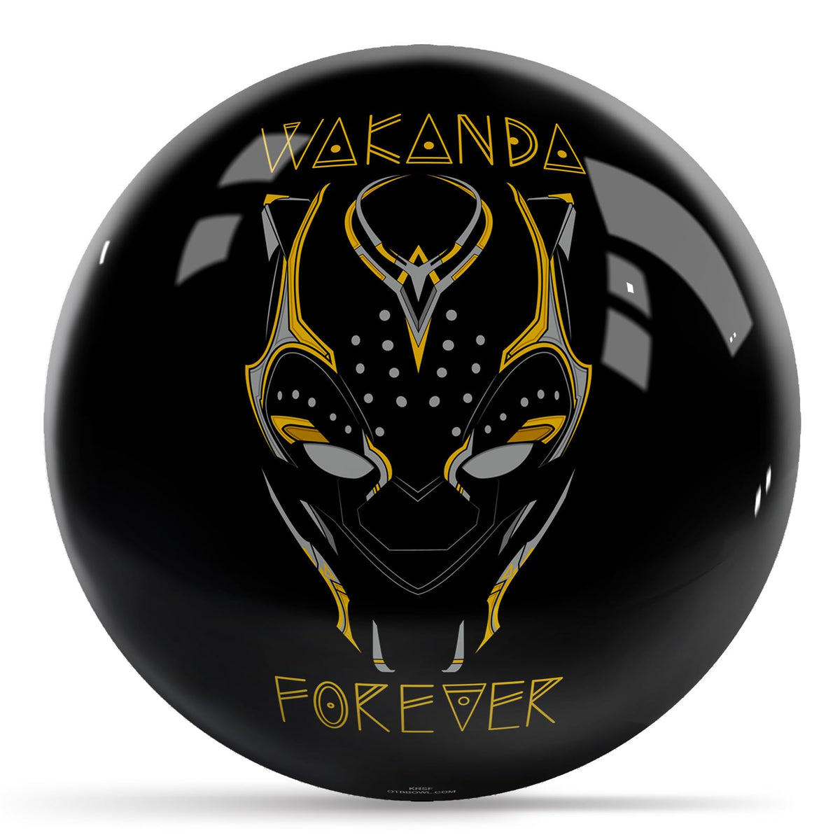 KR Strikeforce Marvel Avengers Black Panther Wakanda Forever Undrilled Bowling Ball (6, Pounds) - view 1