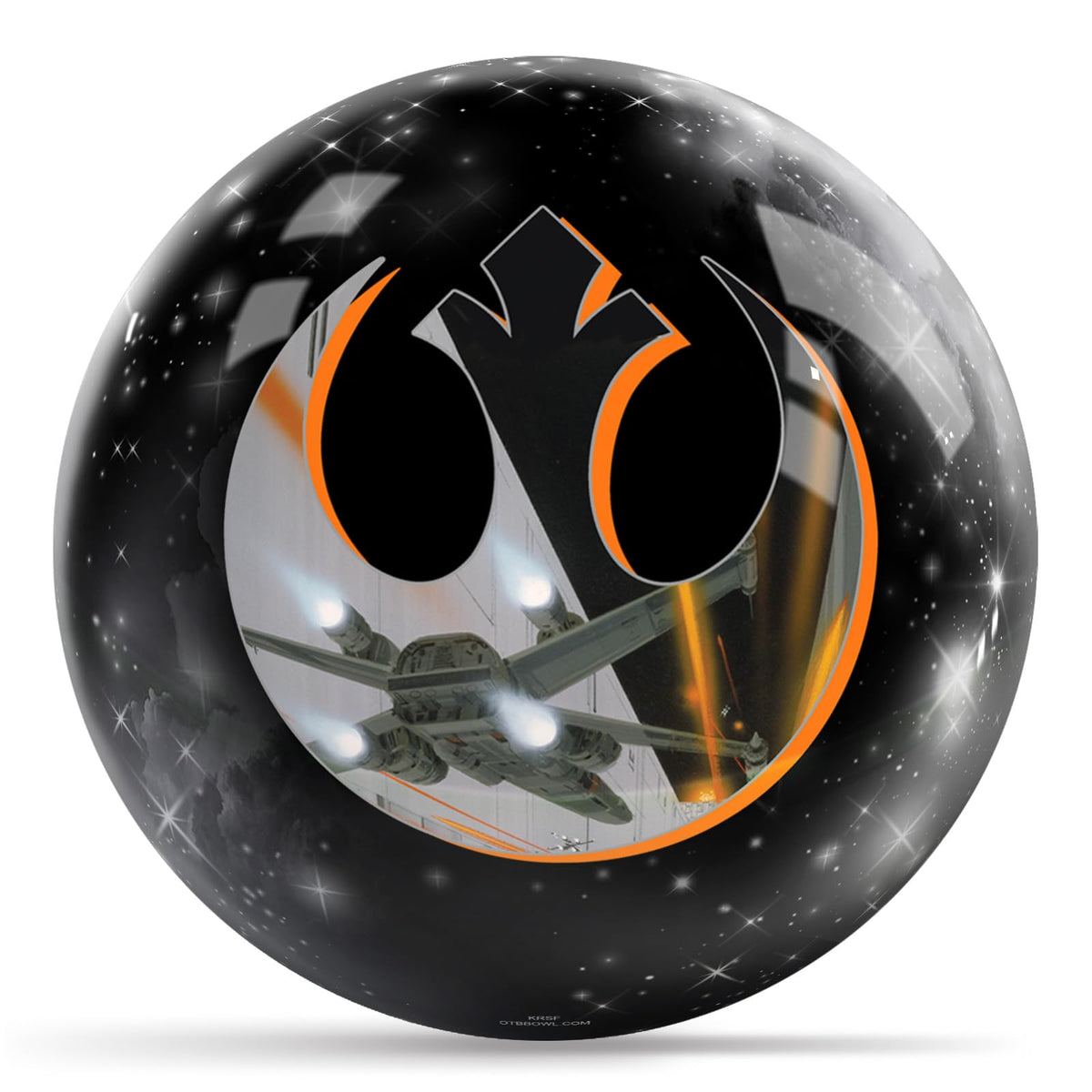 KR Strikeforce Star Wars X-Wing Starfighter Power the Force Undrilled Bowling Ball - view 1