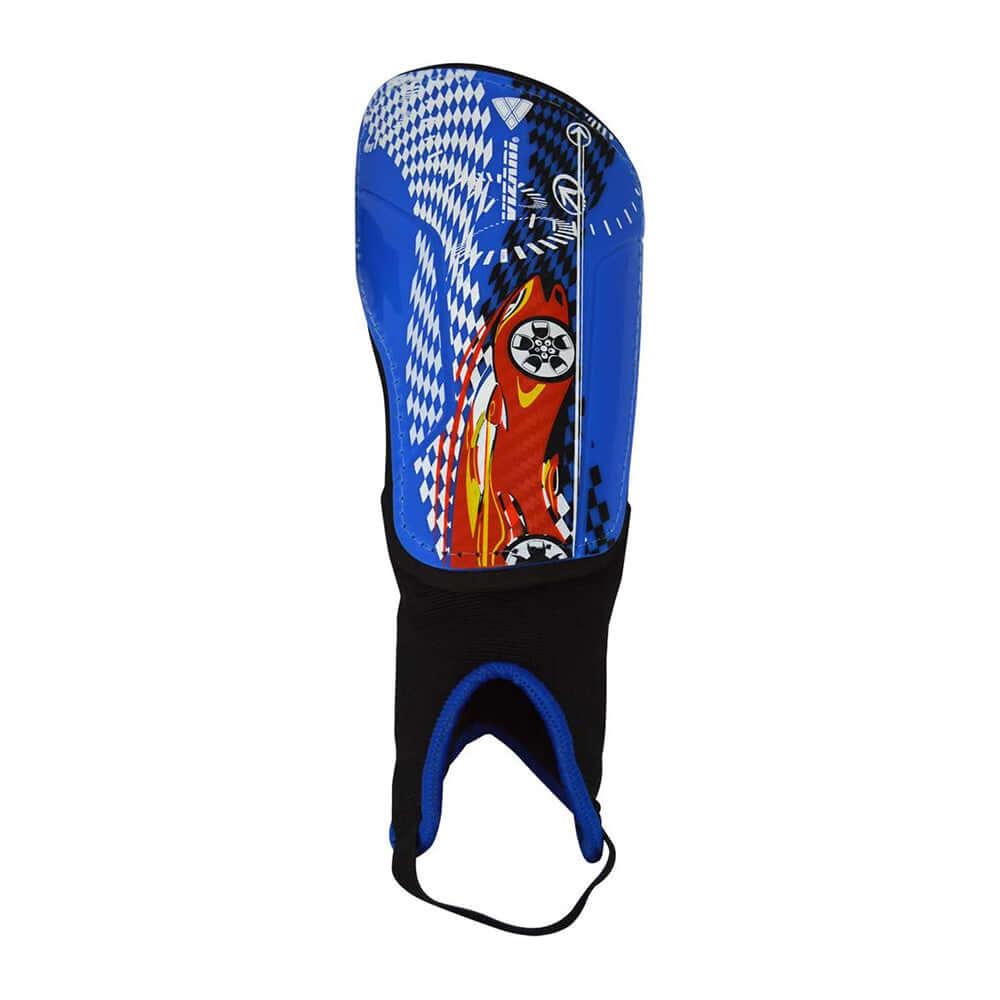 Vizari Racer Soccer Shin Guard with Ankle Protection – Blue/Red