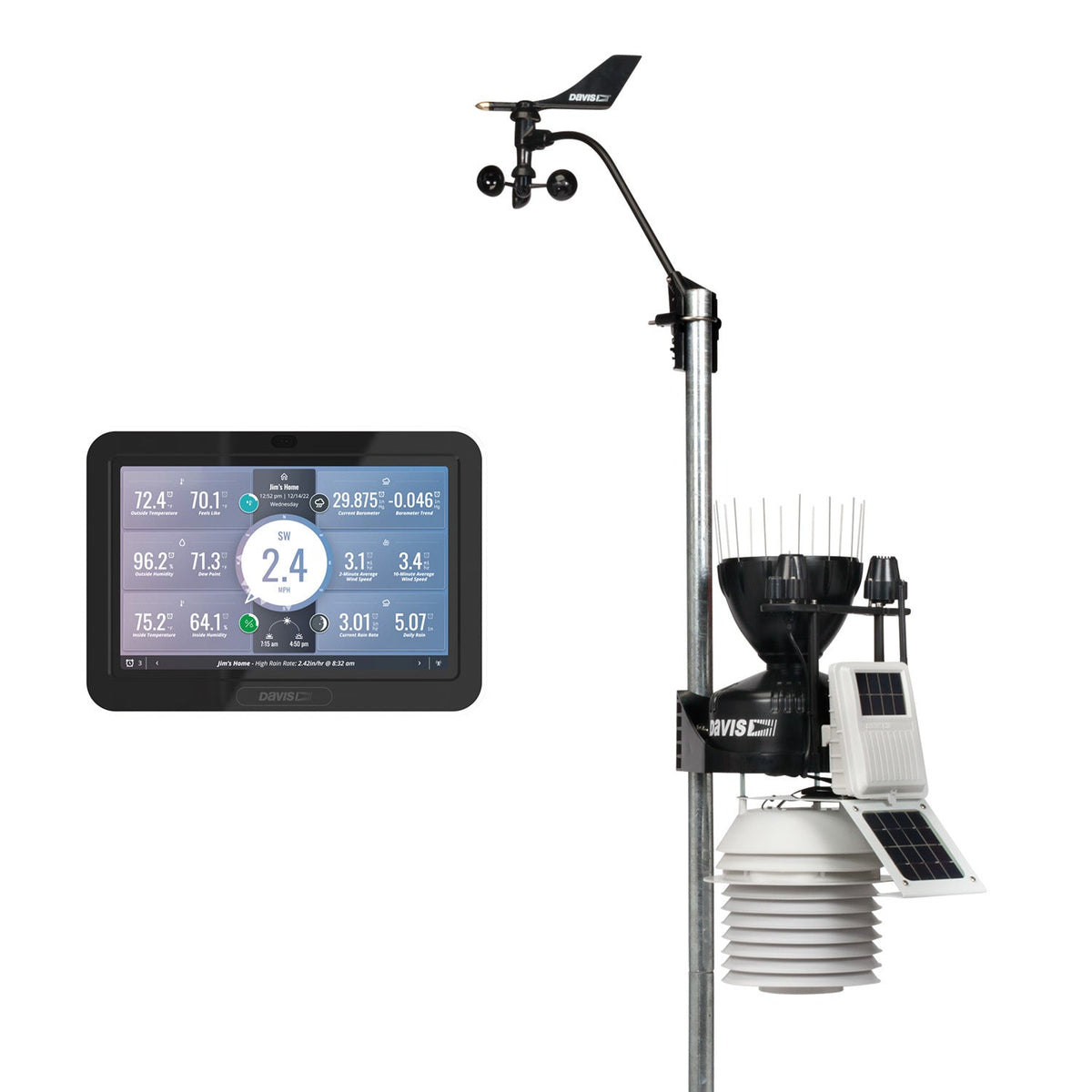Davis Instruments Vantage Pro2 Plus with 24-hour Fan Aspirated Radiation Shield and WeatherLink Console - SKU 6263, 6263M
