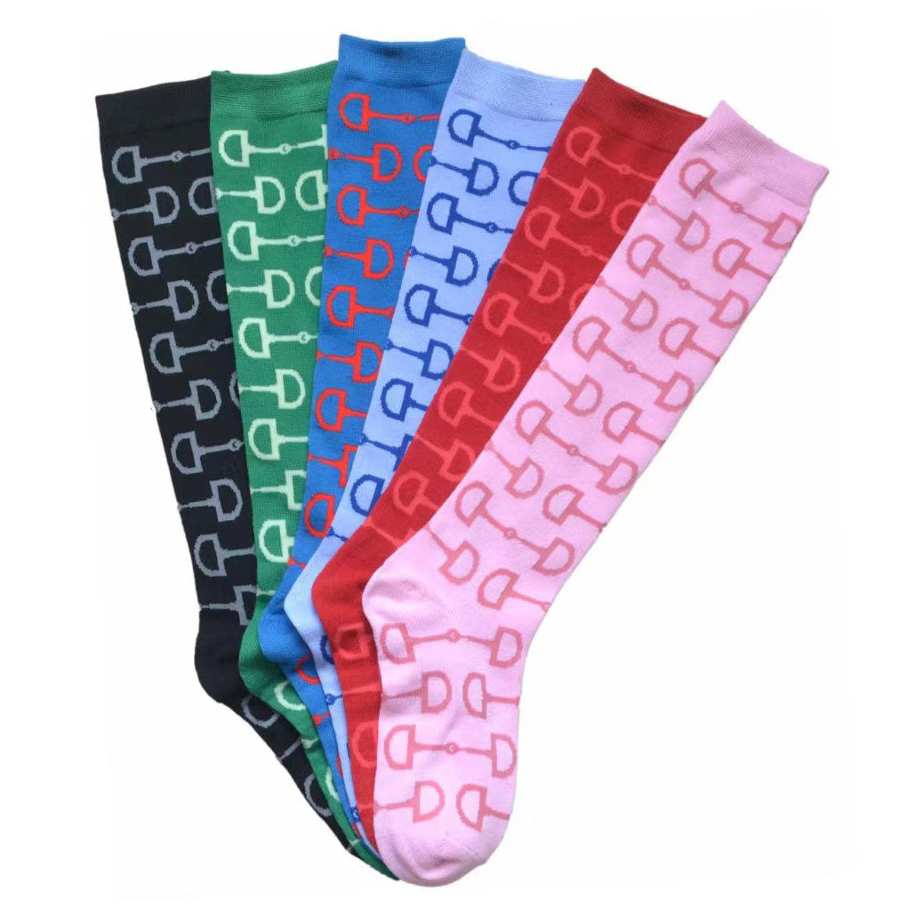 AWST Int'l Snaffle Bits Knee Socks- 6 Pack
