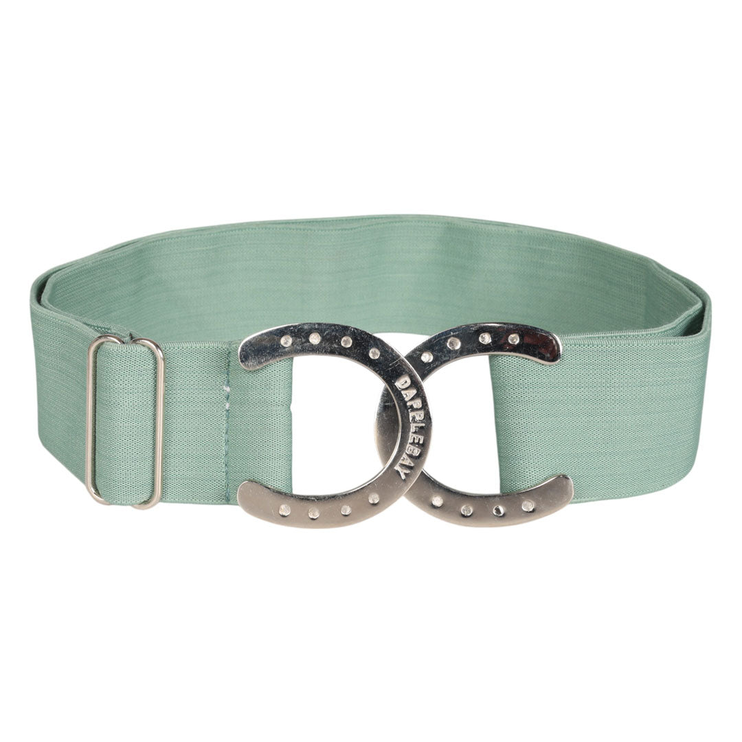 Dapplebay Horse Shoe Elastic Belt-Dusty Teal