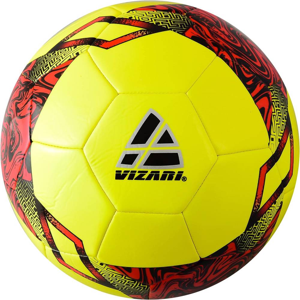 Vizari Toledo Soccer Ball – Neon Yellow/Red