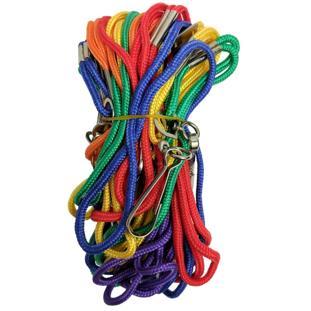Martin Sports Woven Rayon Lanyards with Large Snap, Dozen in Assorted - Front View