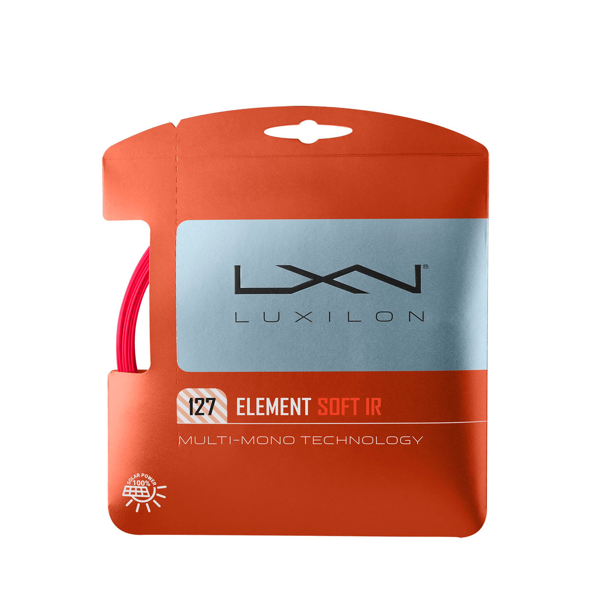 Luxilon Element IR Soft 127 Tennis String Set, 1.27mm in Red - main view