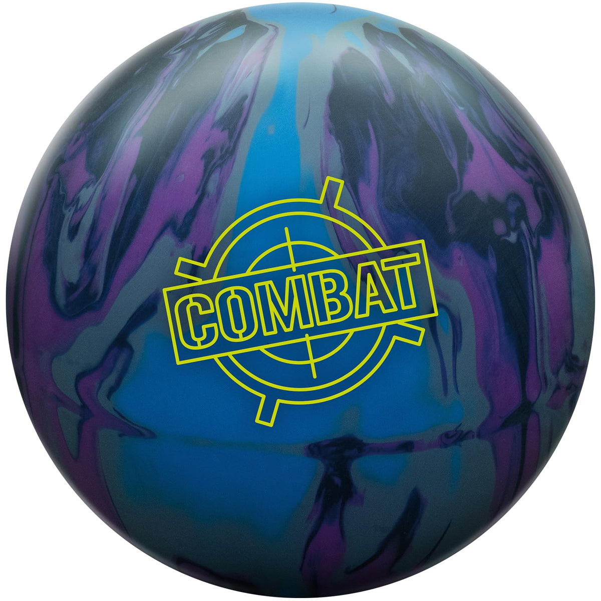 Brunswick Combat Solid Bowling Ball in Navy/Blue/Slate/Purple - main product image
