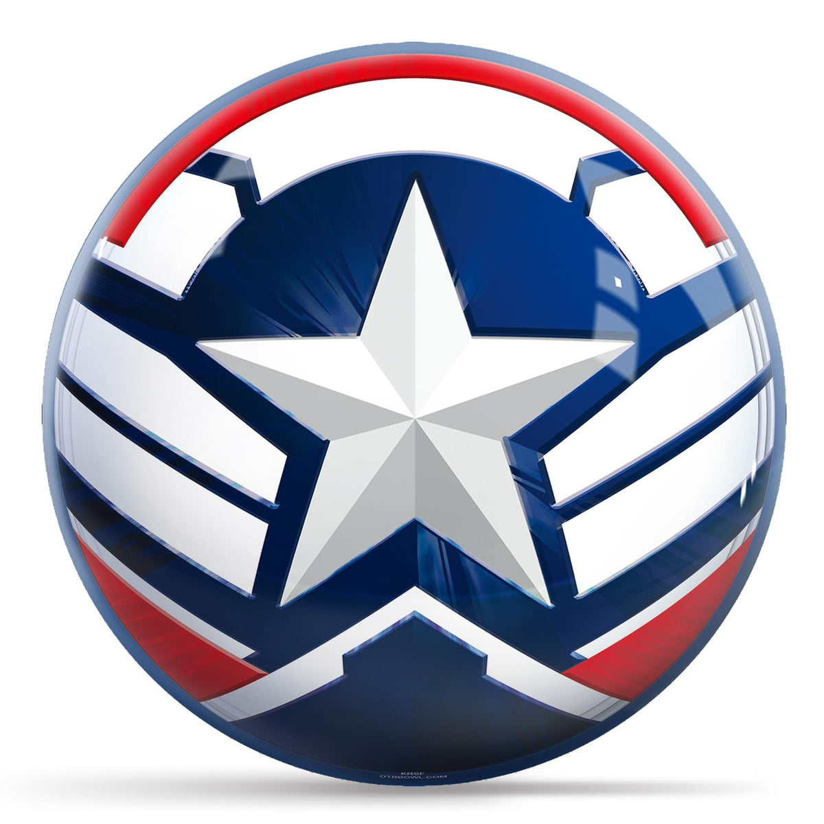 KR Strikeforce Marvel Avengers Captain America Sam Wilson Icon Undrilled Bowling Ball (6, Pounds) - view 1