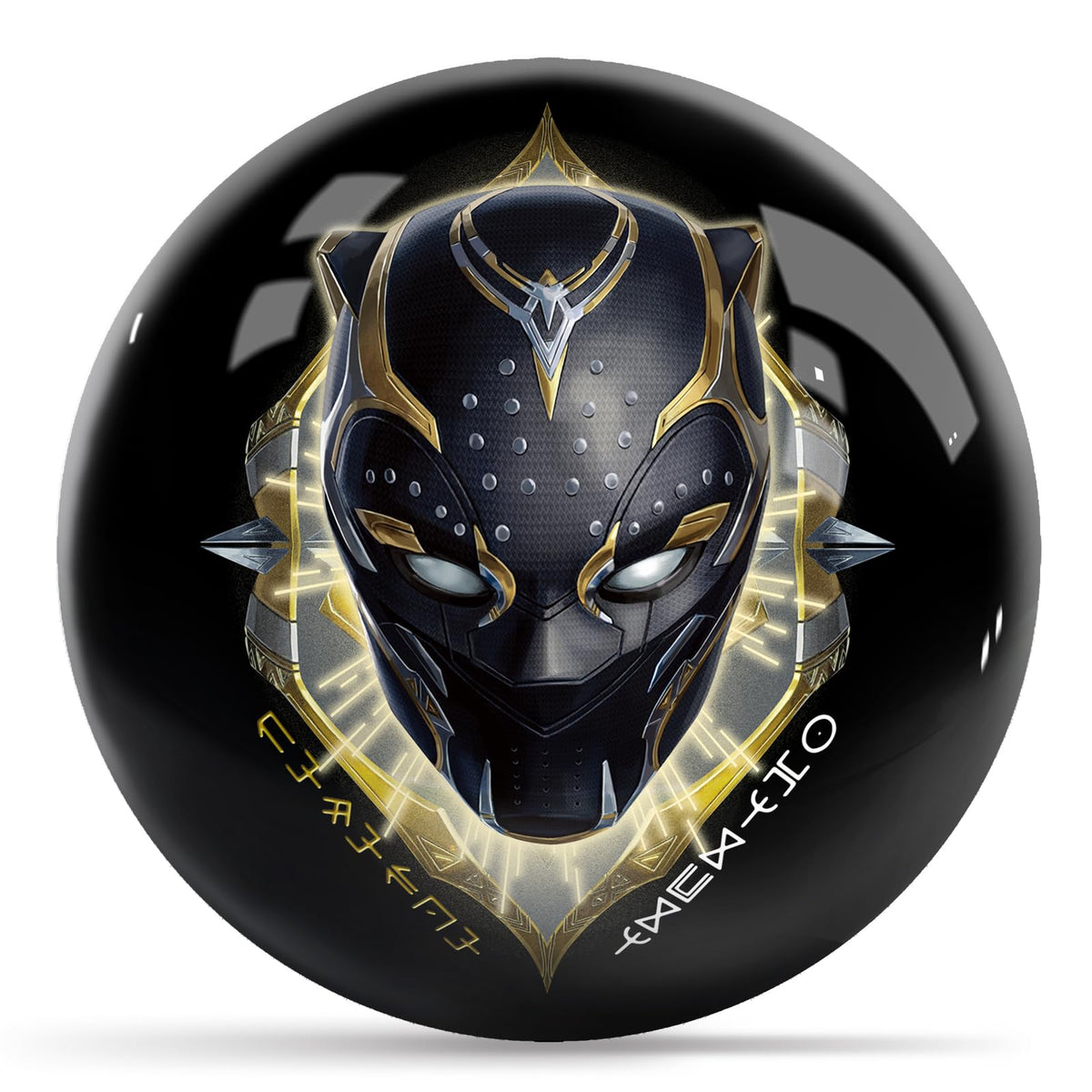 KR Strikeforce Marvel Avengers Black Panthers Wakanda Forever Badge Undrilled Bowling Ball (6, Pounds) - view 1