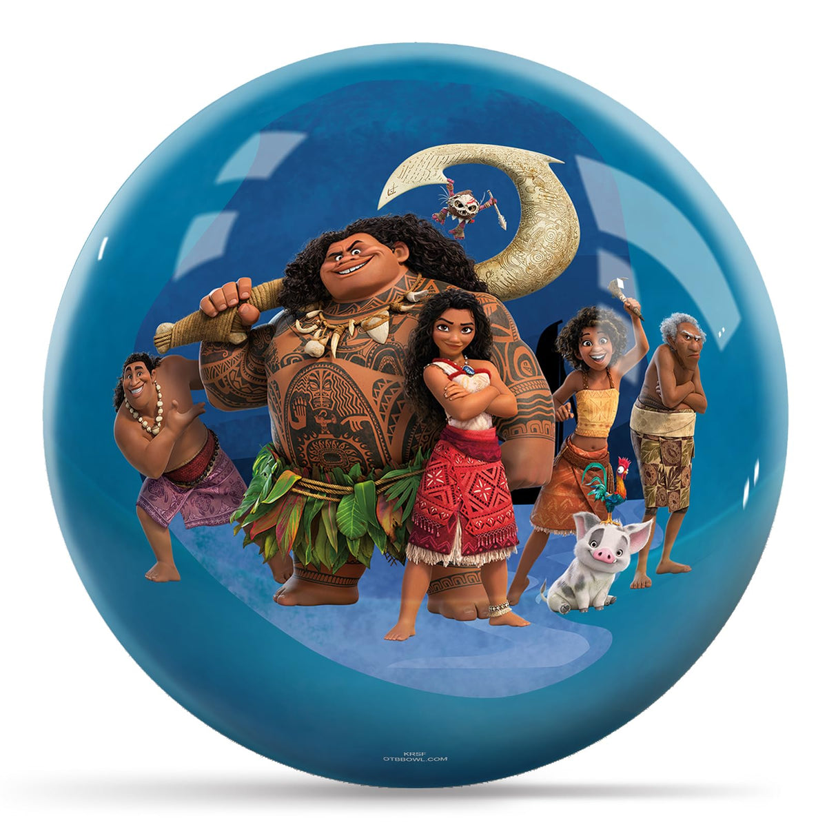 KR Strikeforce Disney Moana 2 Characters Undrilled Bowling Ball (6, Pounds) - view 1