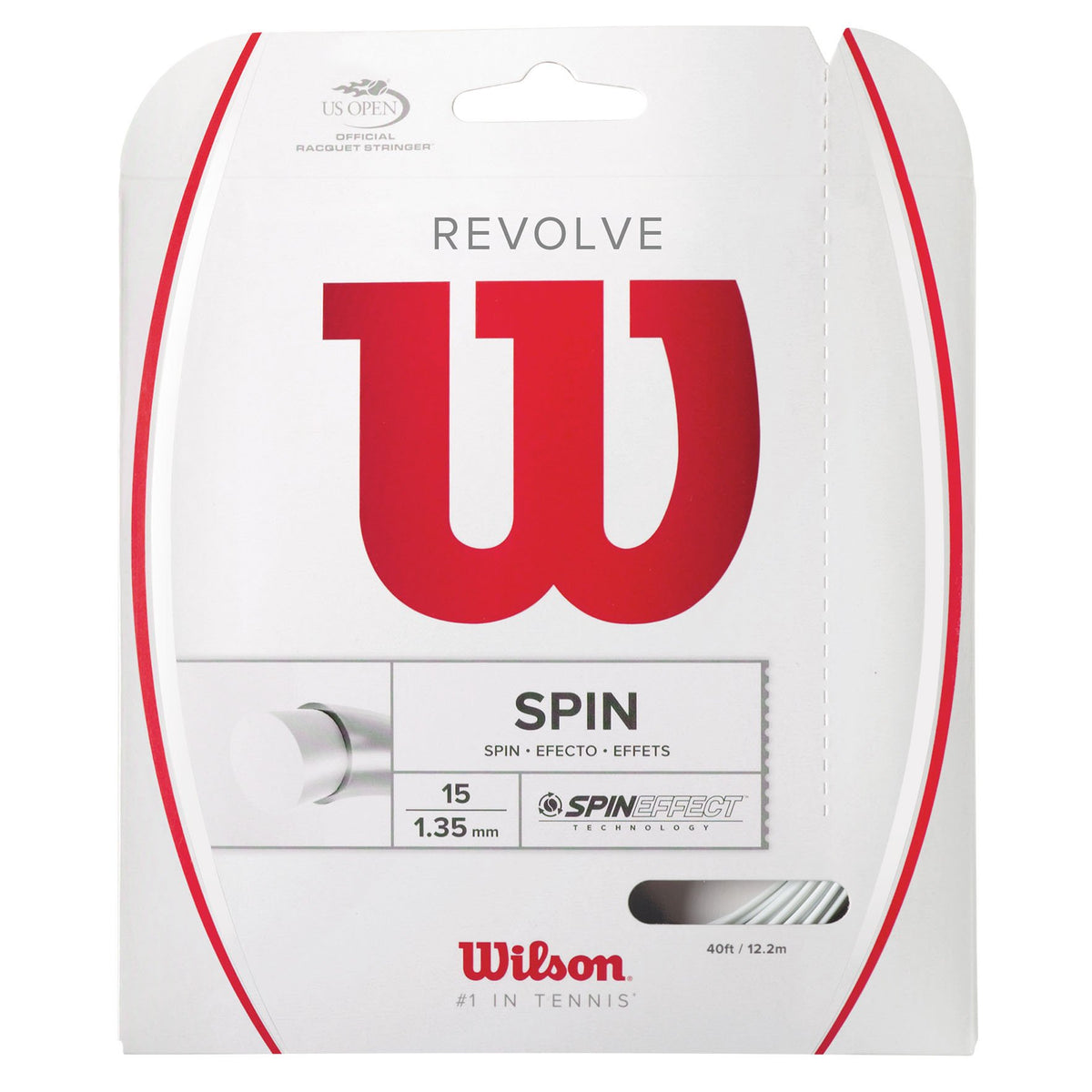 Wilson Revolve 15 Tennis String Set, White - main view