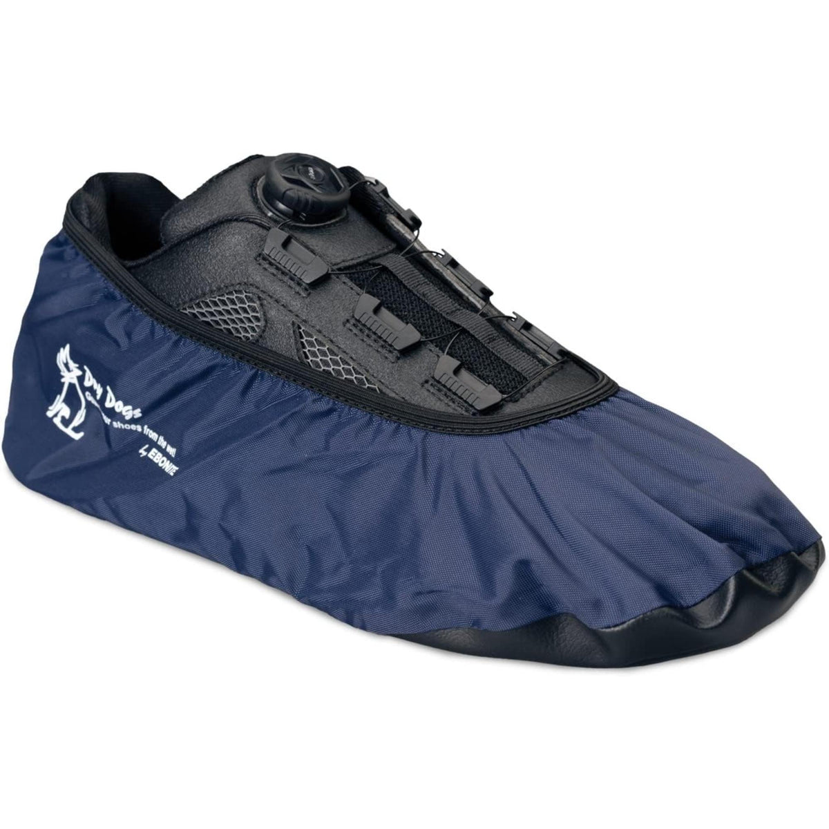 Bowling shoe covers with slip-on design, adjustable closure system, and protective outer layer to keep shoes dry and clean.