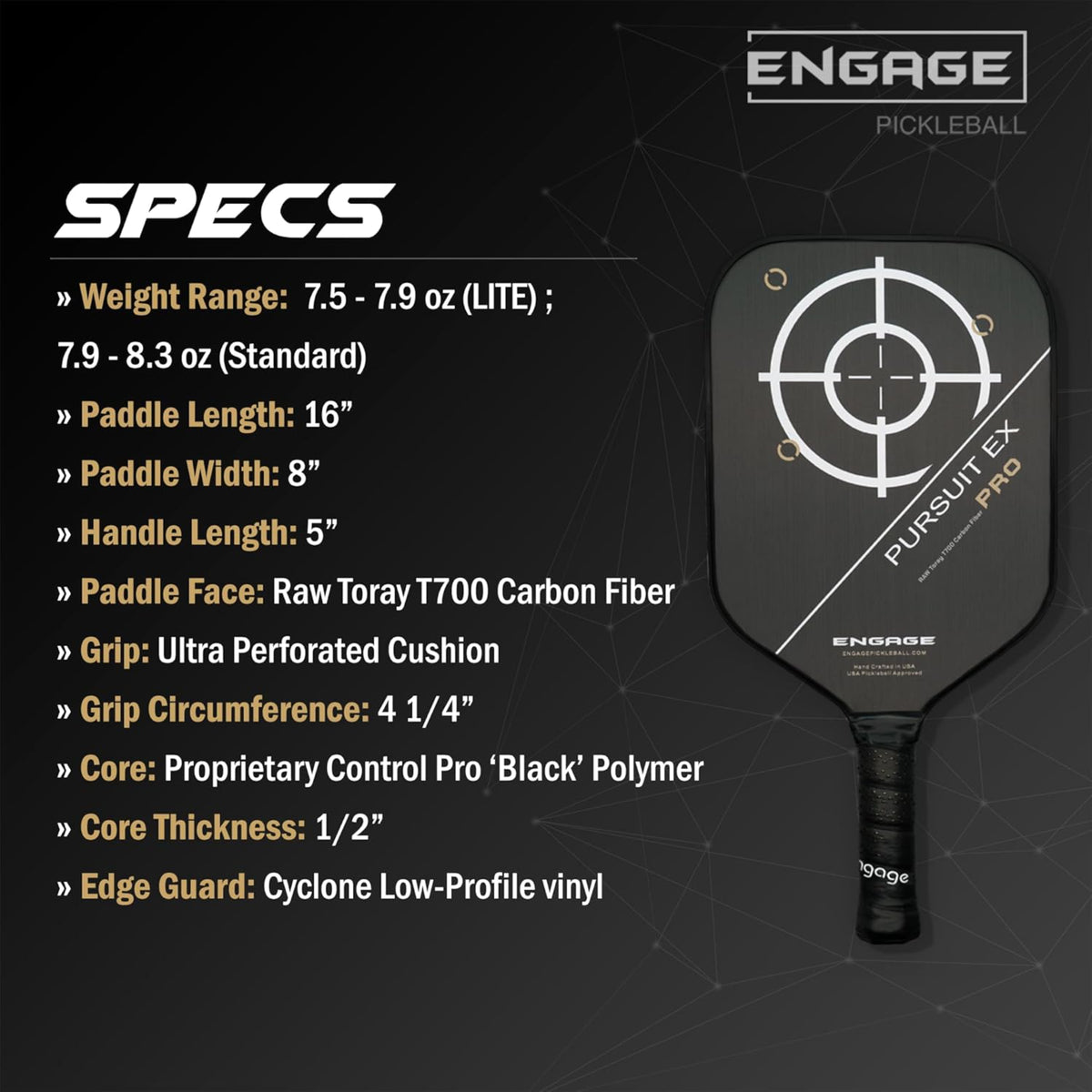 Engage Pursuit Pro EX Pickleball Paddle