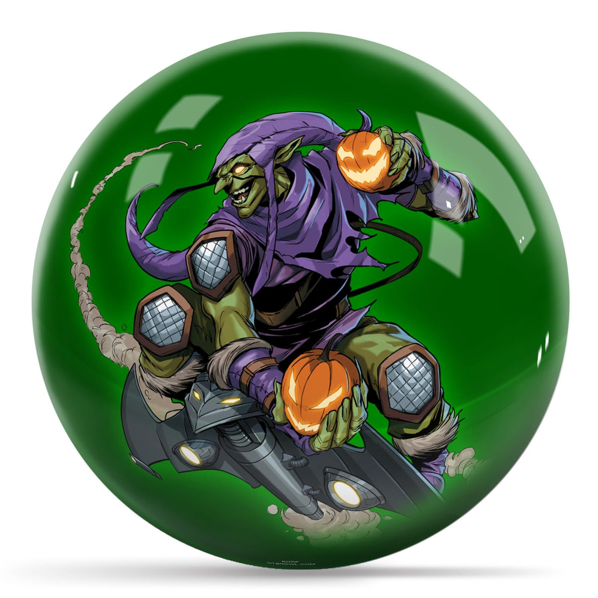 KR Strikeforce Spider Man Green Goblin Icon Undrilled Bowling Ball (15, Pounds) - view 1