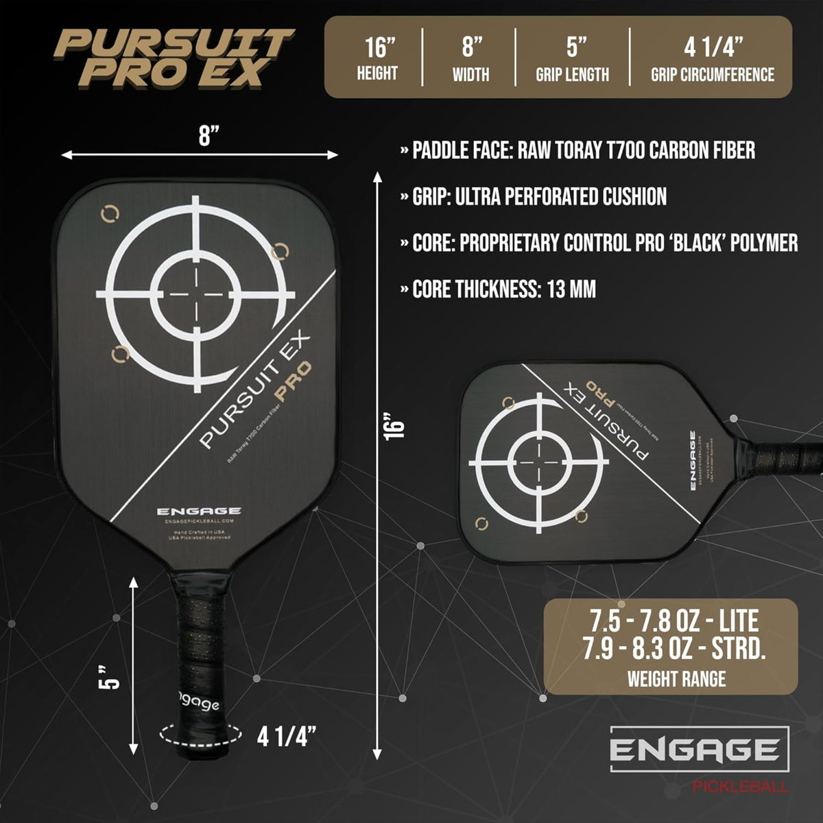 Engage Pursuit Pro EX Pickleball Paddle