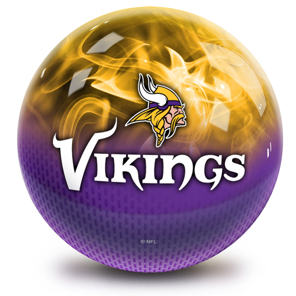 On The Ball Bowling NFL Minnesota Vikings Undrilled Bowling Ball (On Fire) - view 1