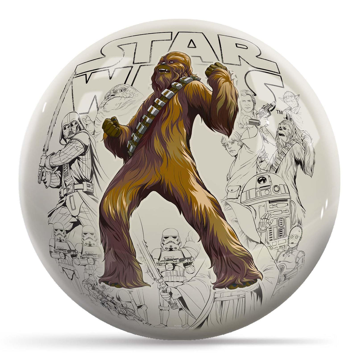KR Strikeforce Star Wars Chewbacca Undrilled Bowling Ball (6, Pounds) - view 1