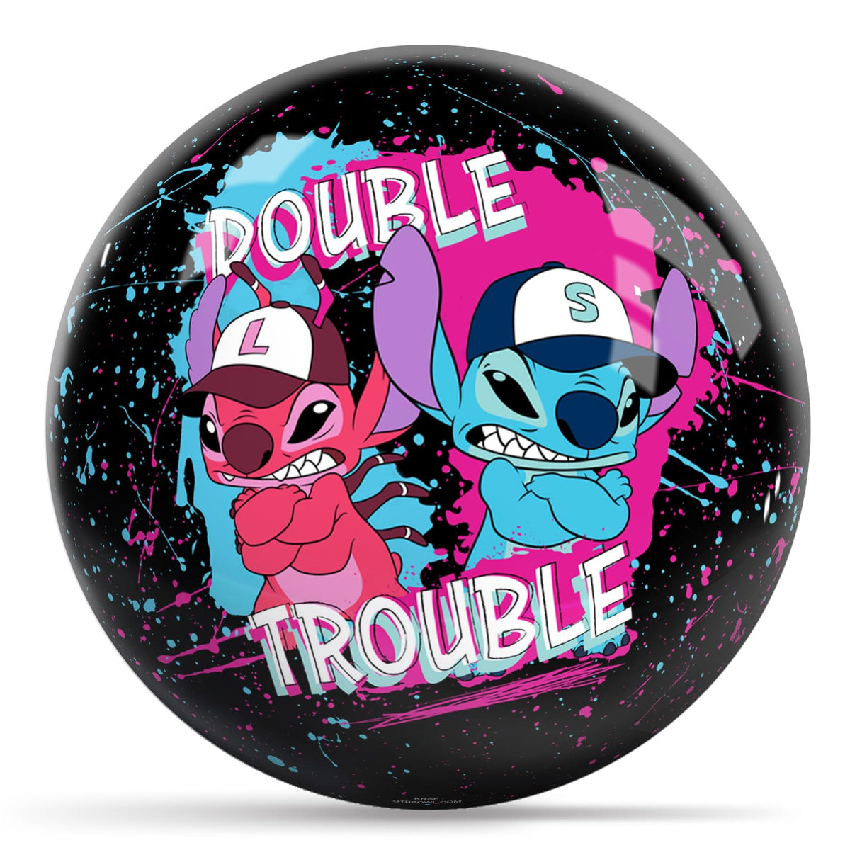 KR Strikeforce Disney Lilo & Stitch Double Trouble Undrilled Bowling Ball (12, Pounds) - view 1