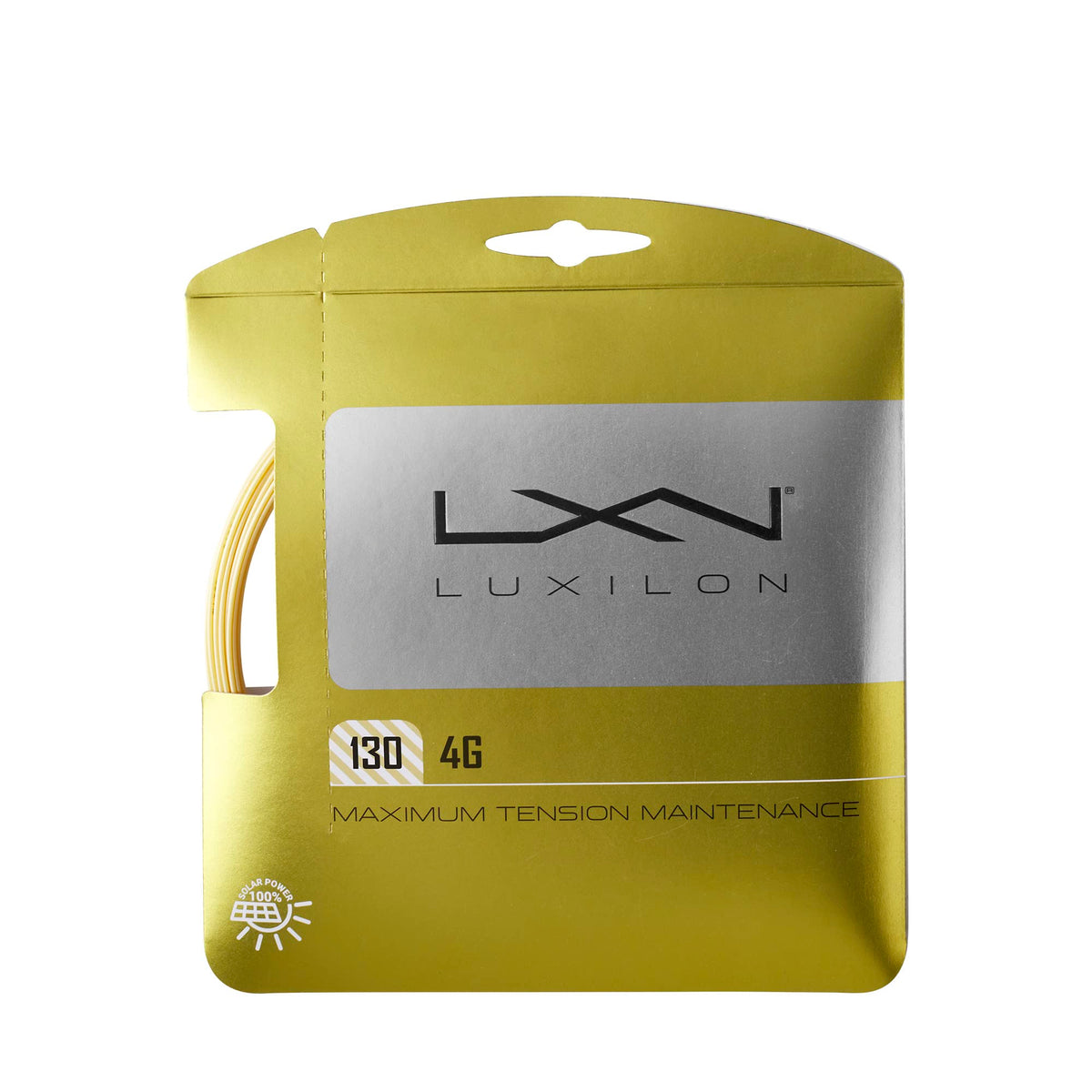 Luxilon 4G 130 16 Gauge Tennis String Set, Gold - main view