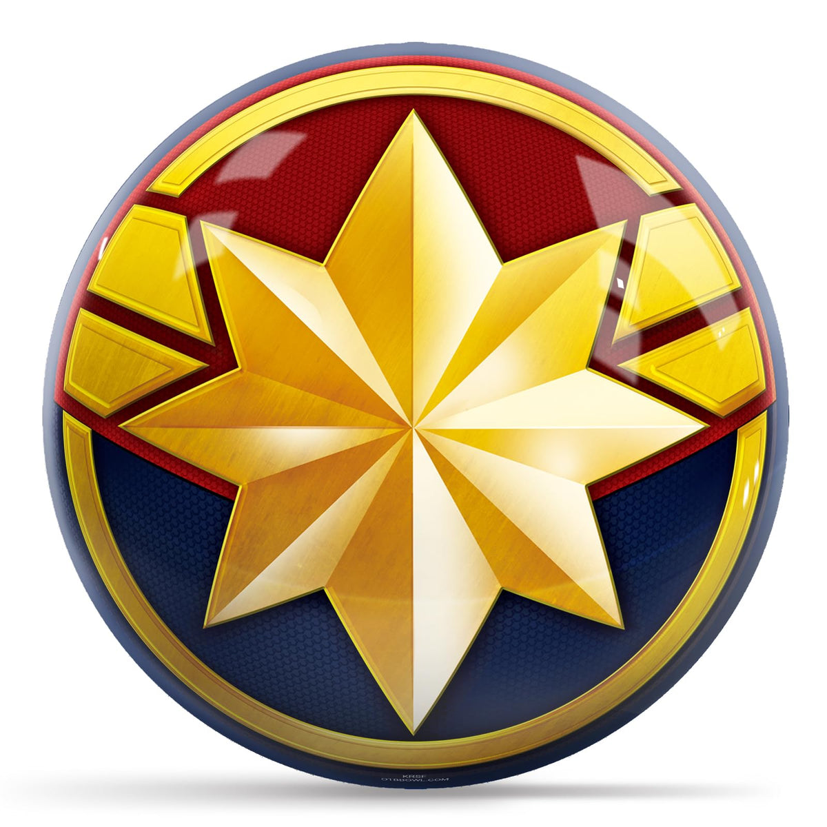 KR Strikeforce Marvel Avengers Captain Marvel Icon Undrilled Bowling Ball (6, Pounds) - view 1