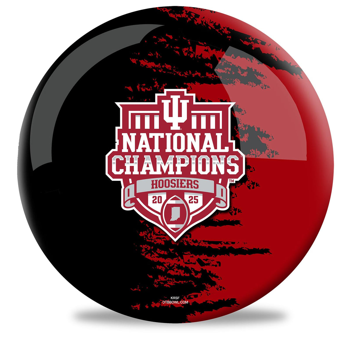 KR Strikeforce 2026 Football Champions IU Undrilled Bowling Ball (15.0, Pounds) - view 1