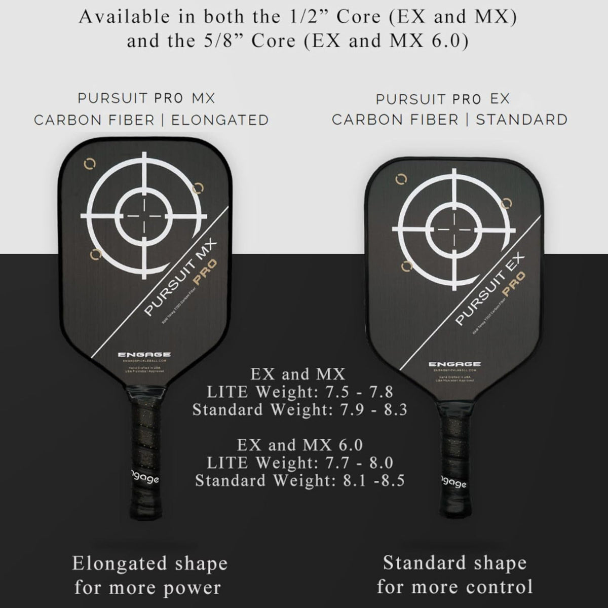 Engage Pursuit Pro MX 6.0 Pickleball Paddle