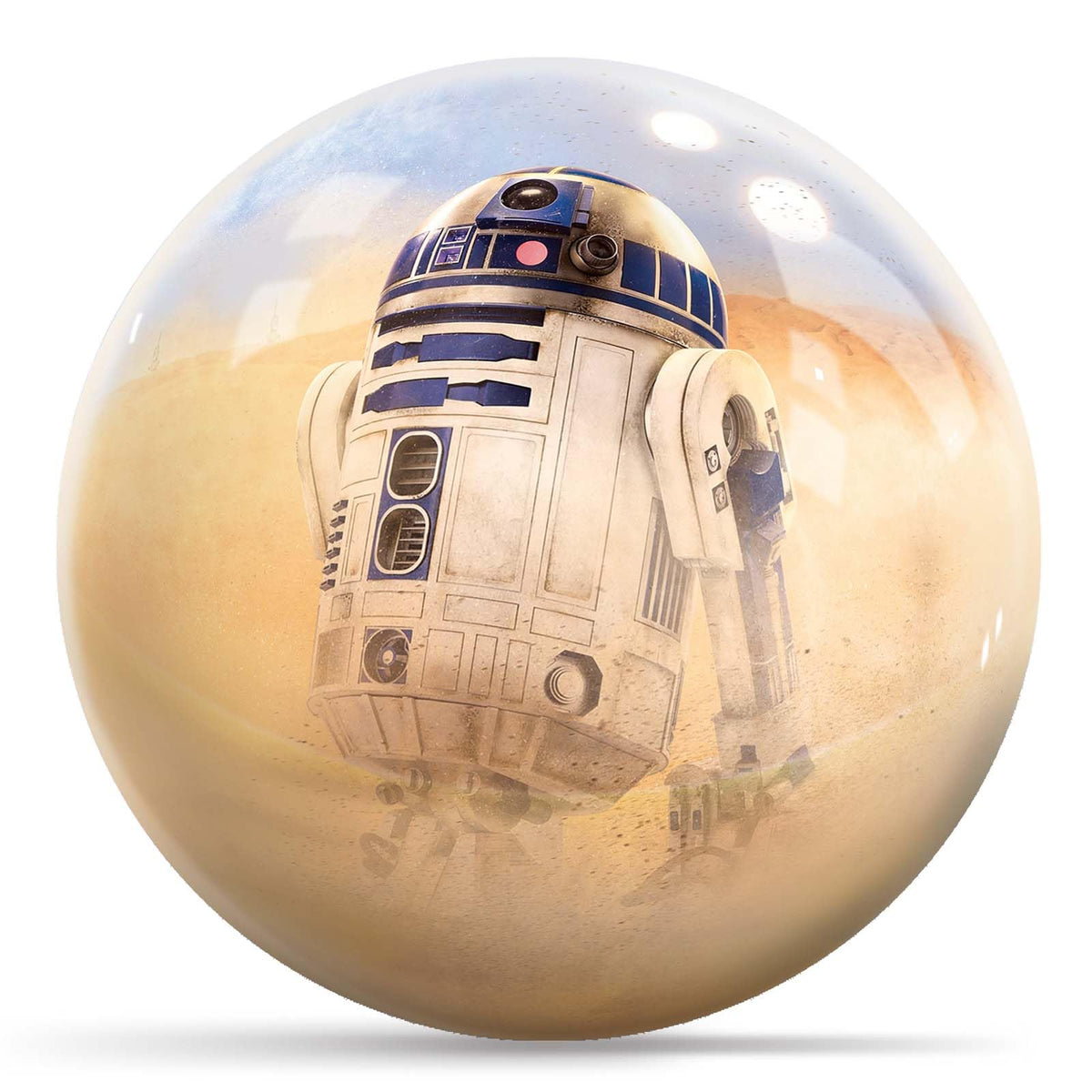 KR Strikeforce Star Wars R2-D2 Desert Background Undrilled Bowling Ball (6, Pounds) - view 1