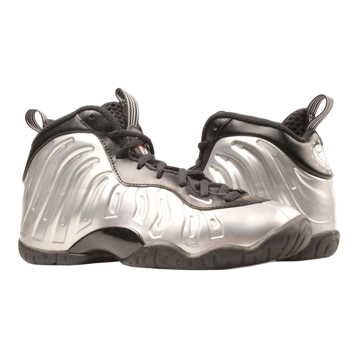Nike Posite One KSA Big Kids' (GS) Basketball Shoes — Chrome/White-Black