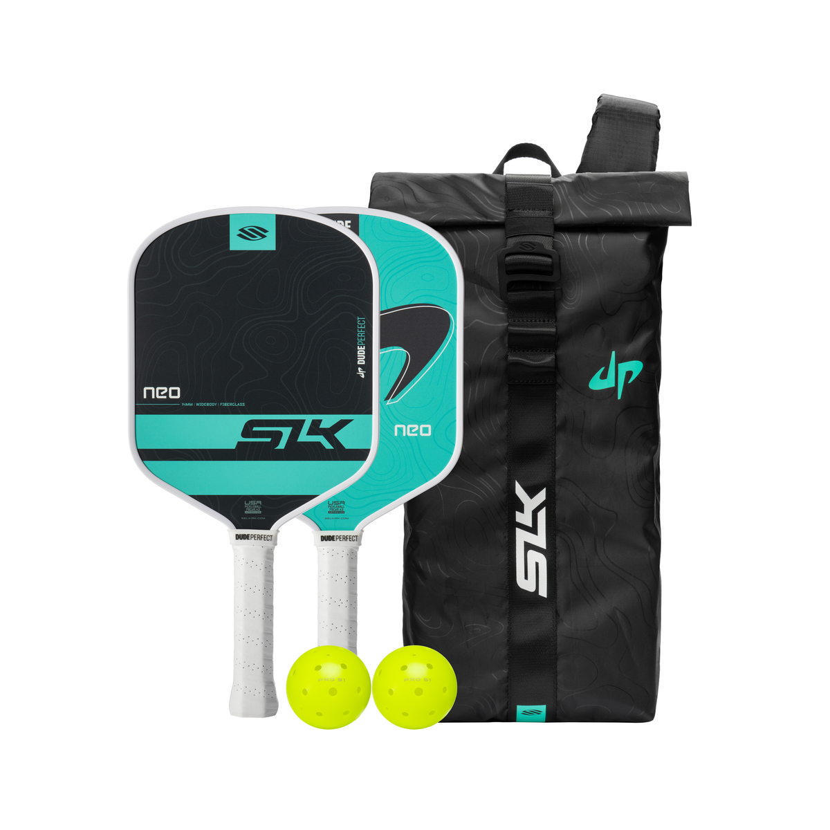 Dude Perfect SLK Neo Fiberglass Pickleball Paddle Bundle Default Title