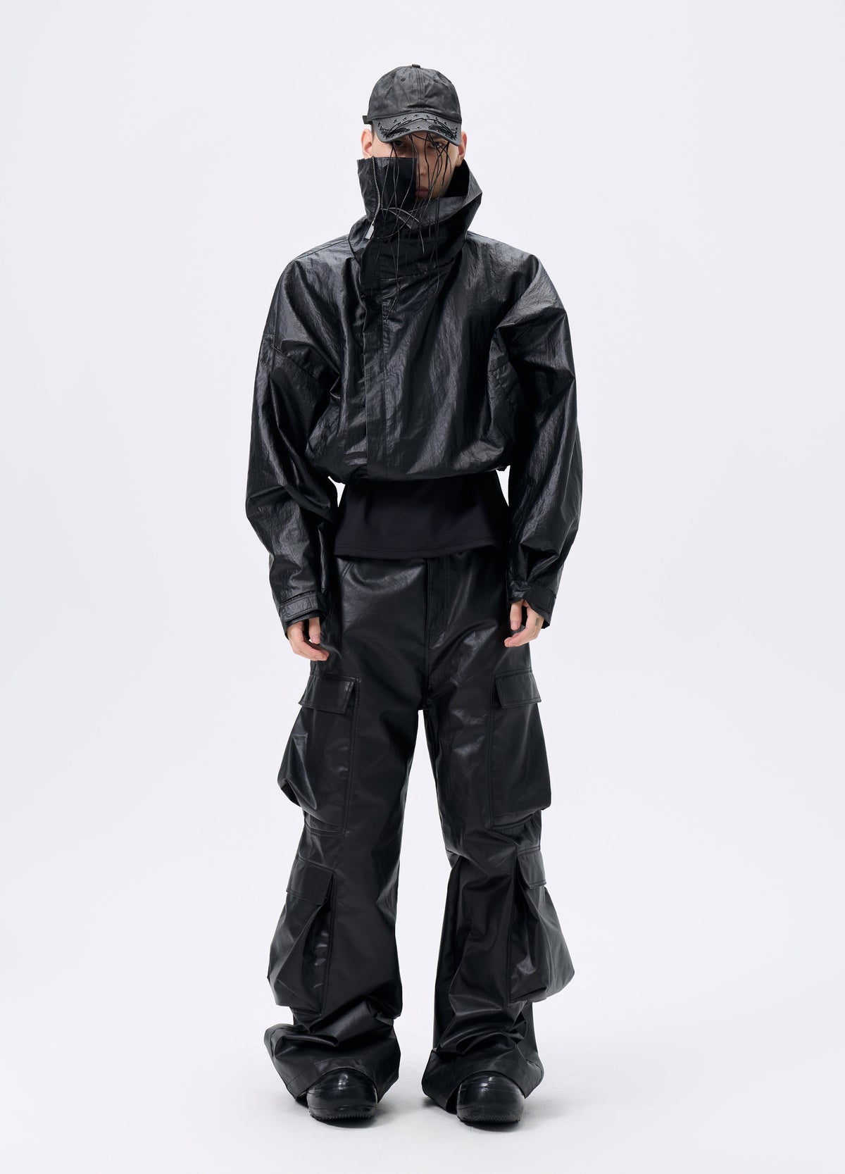 25FW TEXTURE DRAWSTRING SHELL JACKET