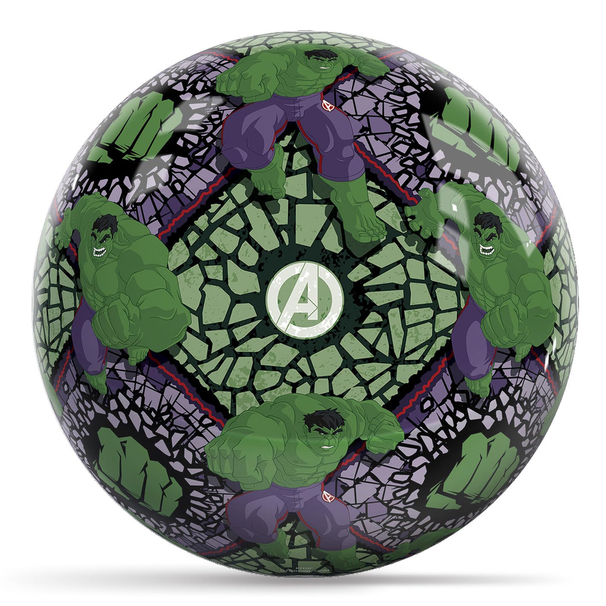 KR Strikeforce Marvel Avengers Hulk Pattern Undrilled Bowling Ball (6, Pounds) - view 1
