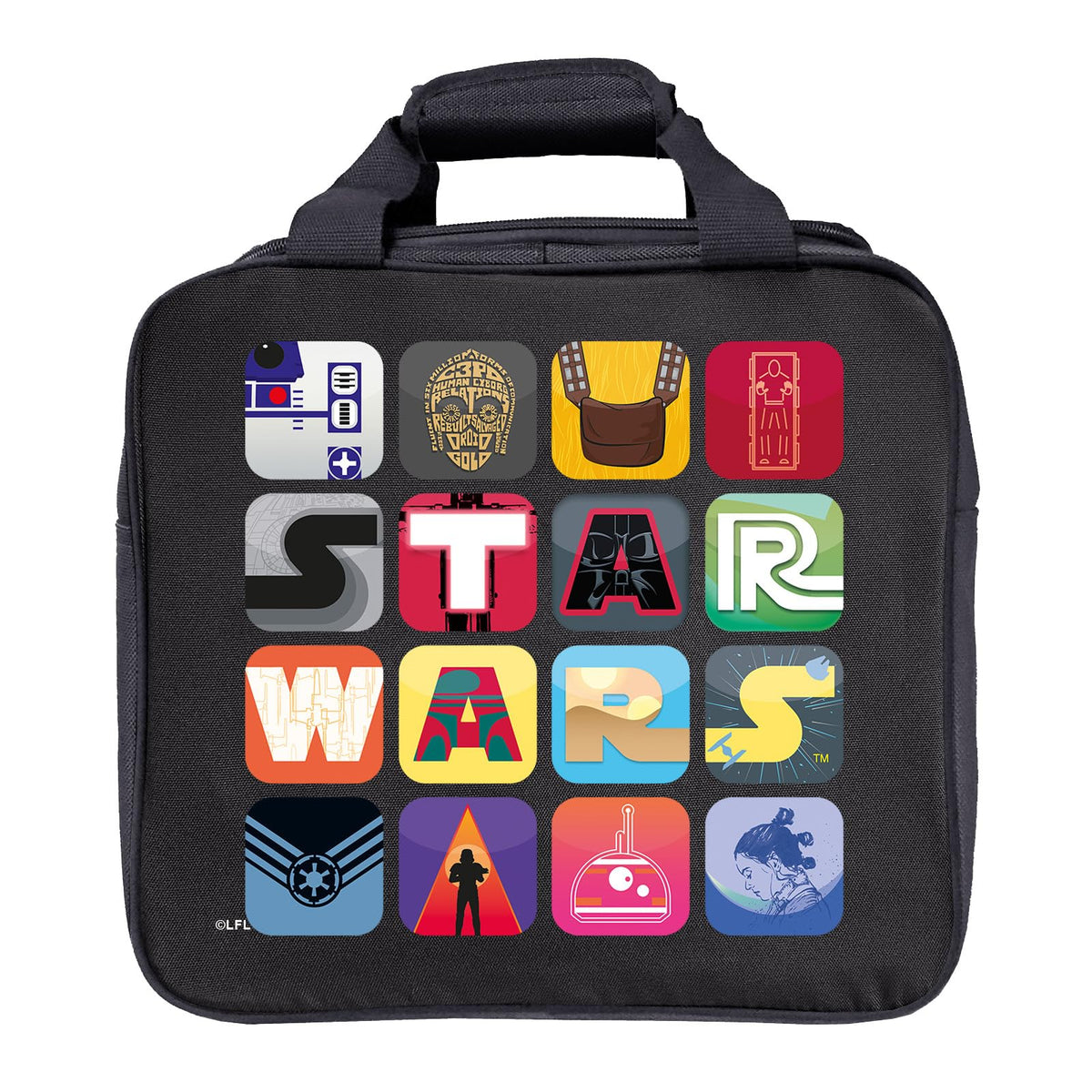 KR Strikeforce Star Wars Bowling Ball Tote Bag with Inside Shoe Storage and Side Accessory Pocket (Badges) - view 1