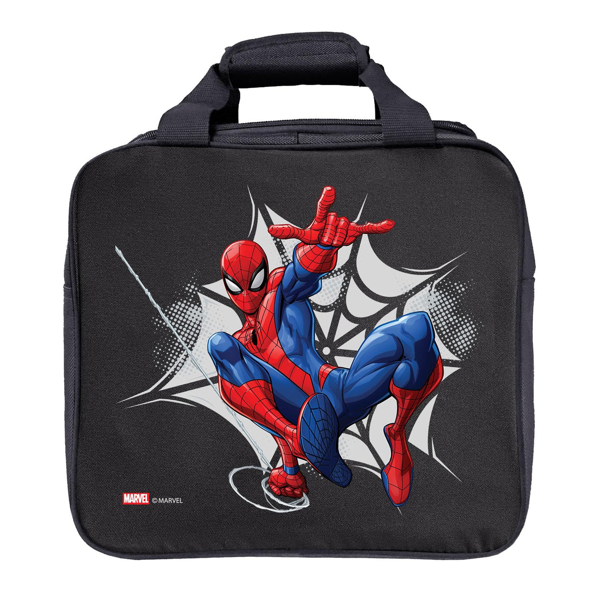 KR Strikeforce Marvel Bowling Ball Tote Bag with Inside Shoe Storage and Side Accessory Pocket (Spider Man Web) - view 1