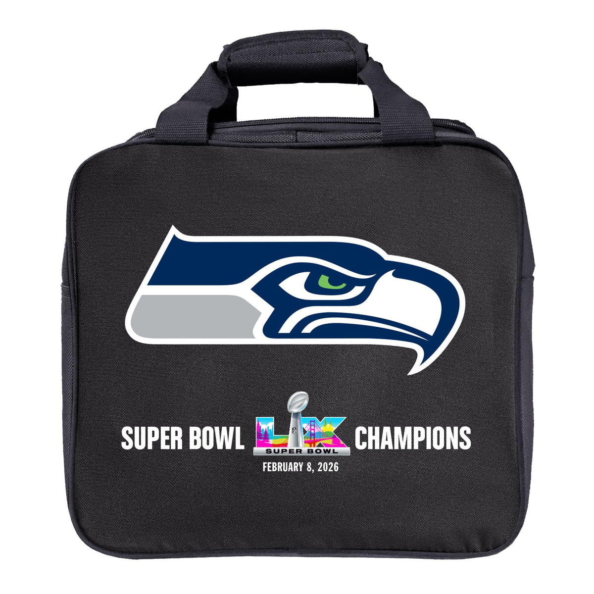 KR Strikeforce Super Bowl LX Champion Seattle Seahawks Single Bowling Ball Tote - view 1