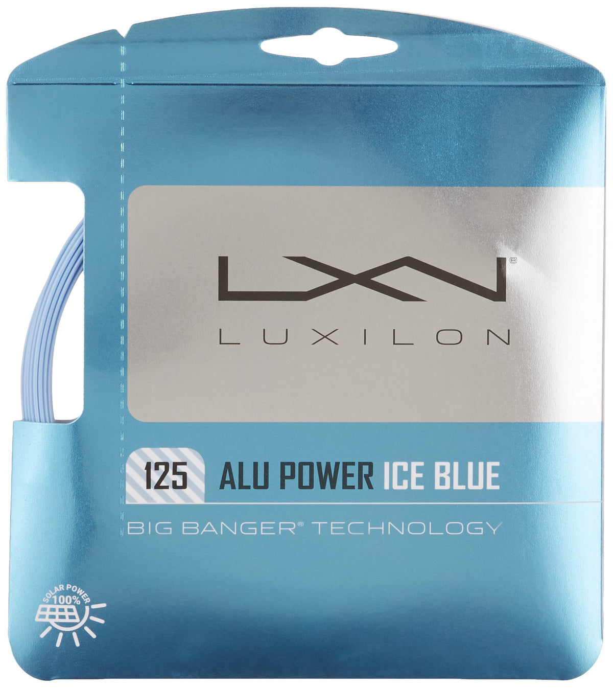 Luxilon ALU Power 125 Tennis String, 16L Set, Ice Blue - main view