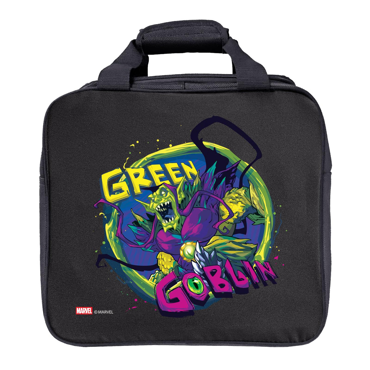KR Strikeforce Marvel Bowling Ball Tote Bag with Inside Shoe Storage and Side Accessory Pocket (Green Goblin Icon) - view 1