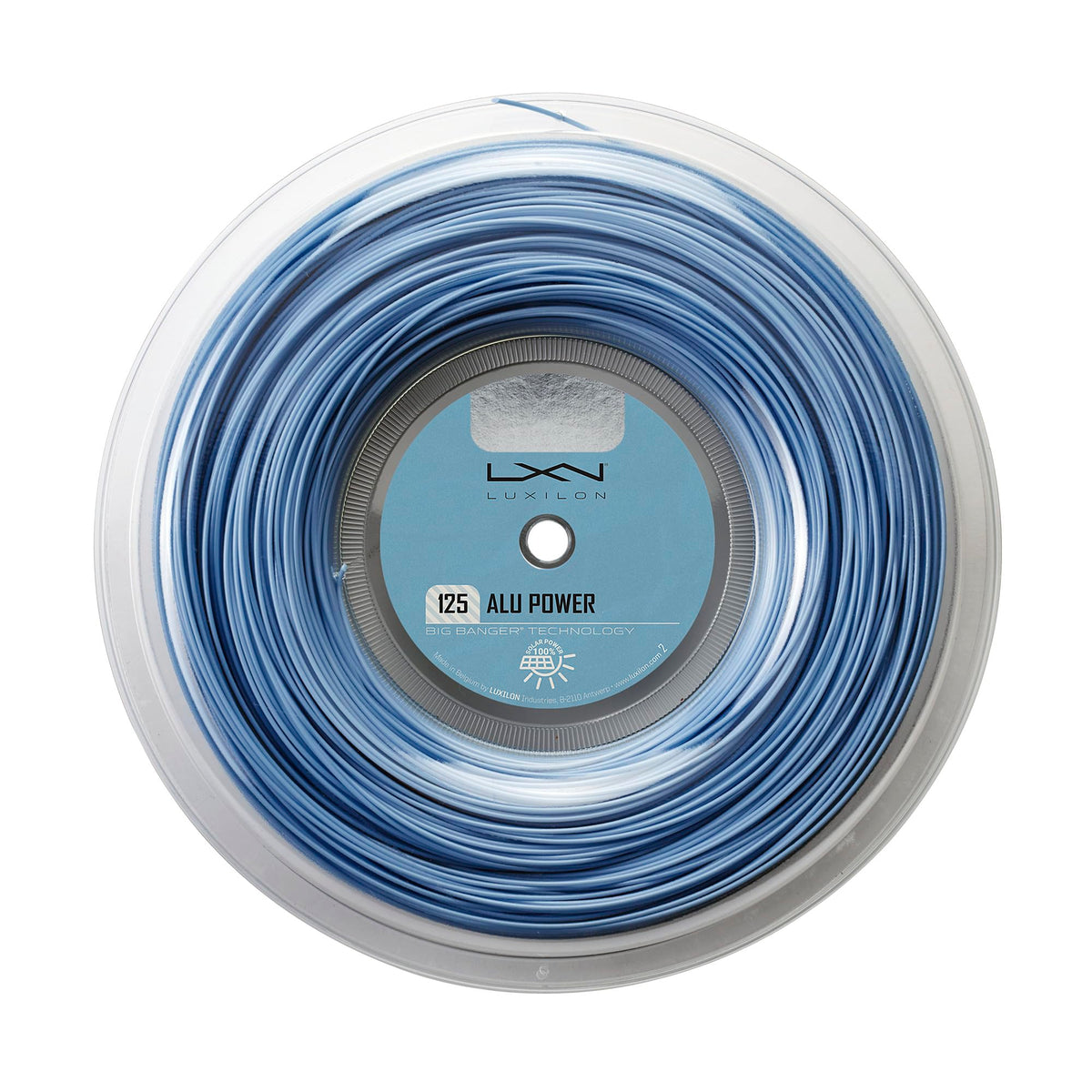 Luxilon ALU Power 125 Tennis String Reel, 1.25mm 16L Gauge, 220m, Ice Blue - main view