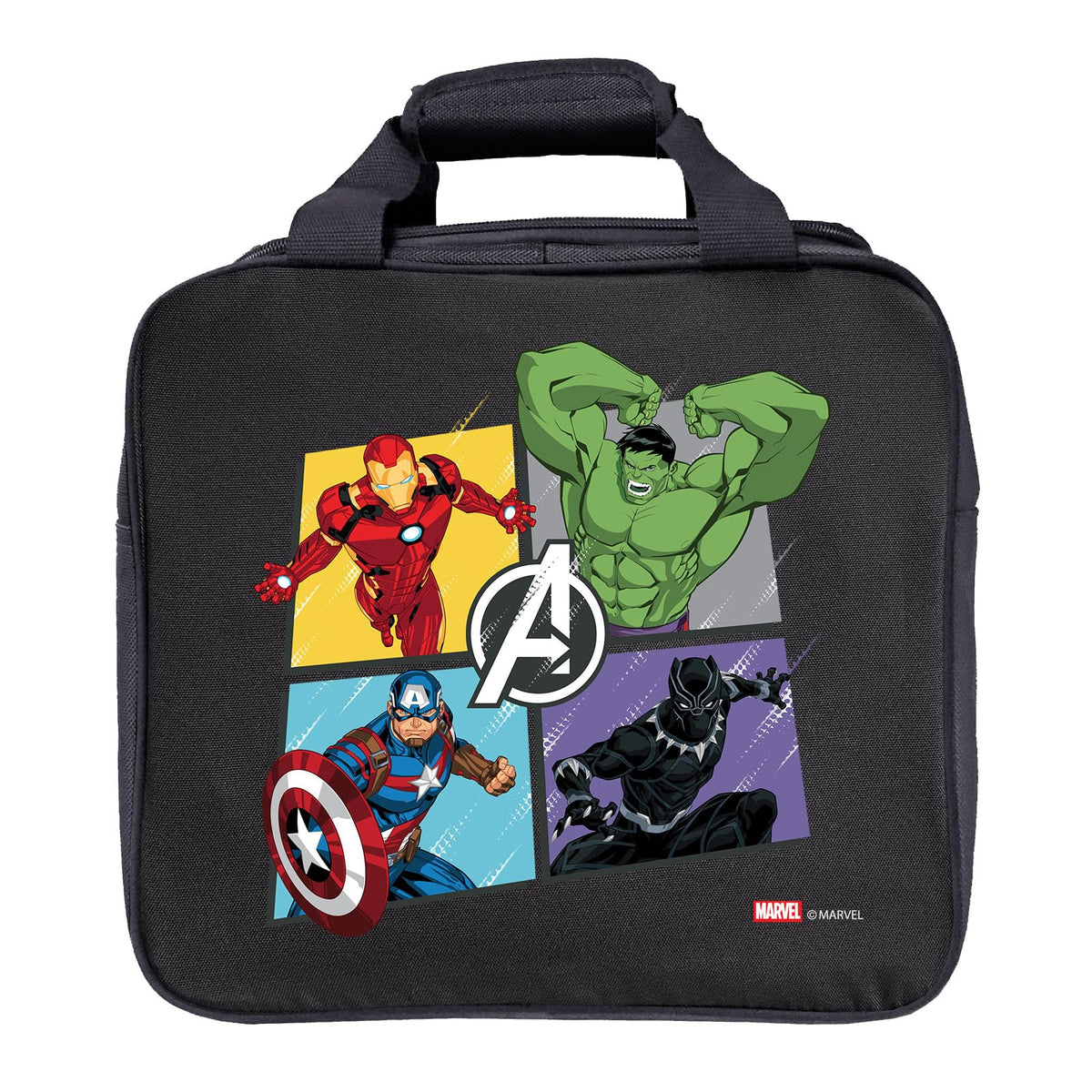 KR Strikeforce Marvel Bowling Ball Tote Bag with Inside Shoe Storage and Side Accessory Pocket (Avengers Group) - view 1