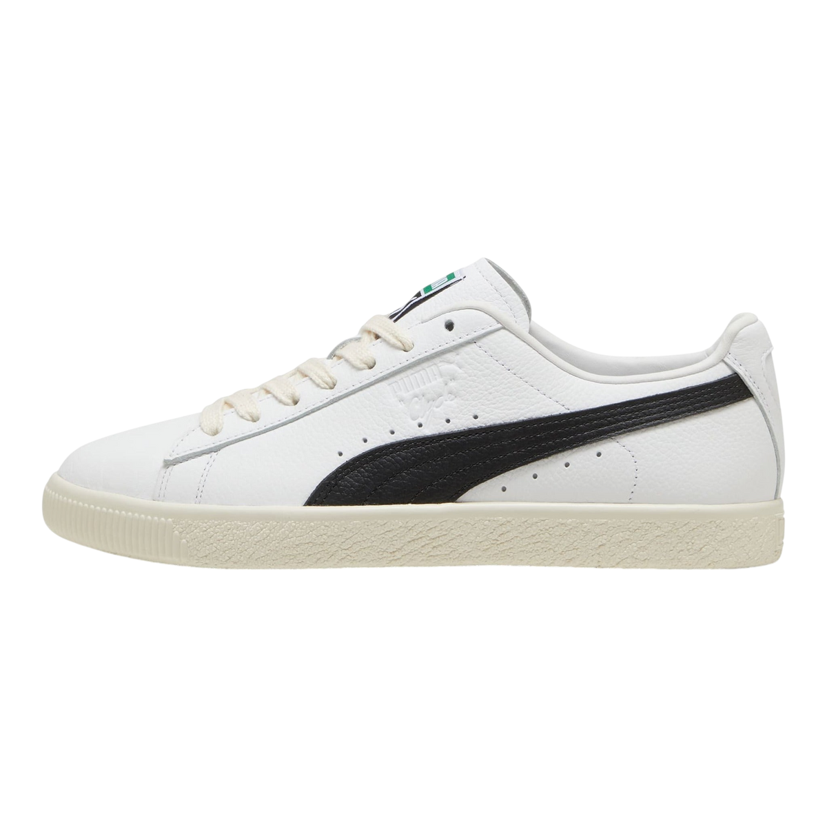 Puma Clyde Men's Sneakers — White/Black Leather