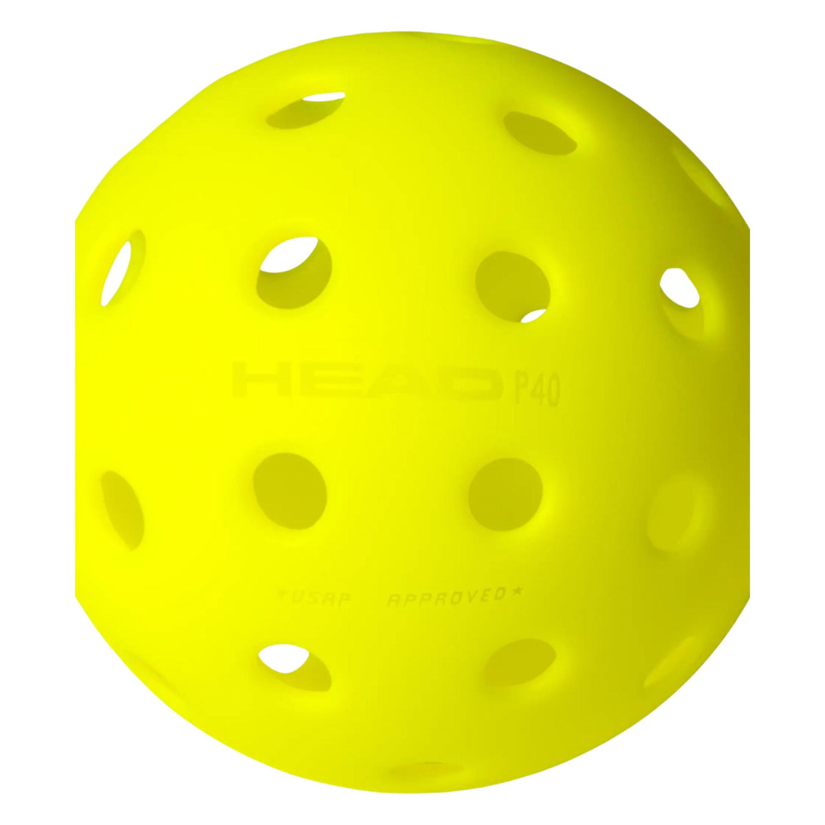 Pack of outdoor pickleballs with perforated hole design for pickleball play.