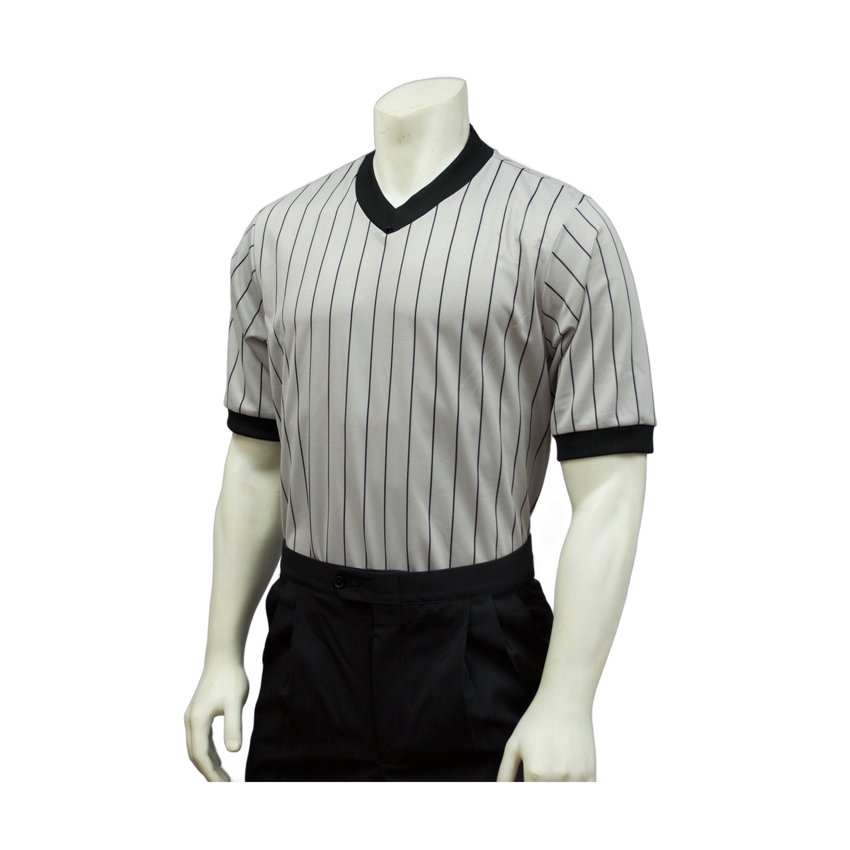 Smitty BKS-205 Performance Mesh Gray w Pinstripe Shirt - wrestling basketball