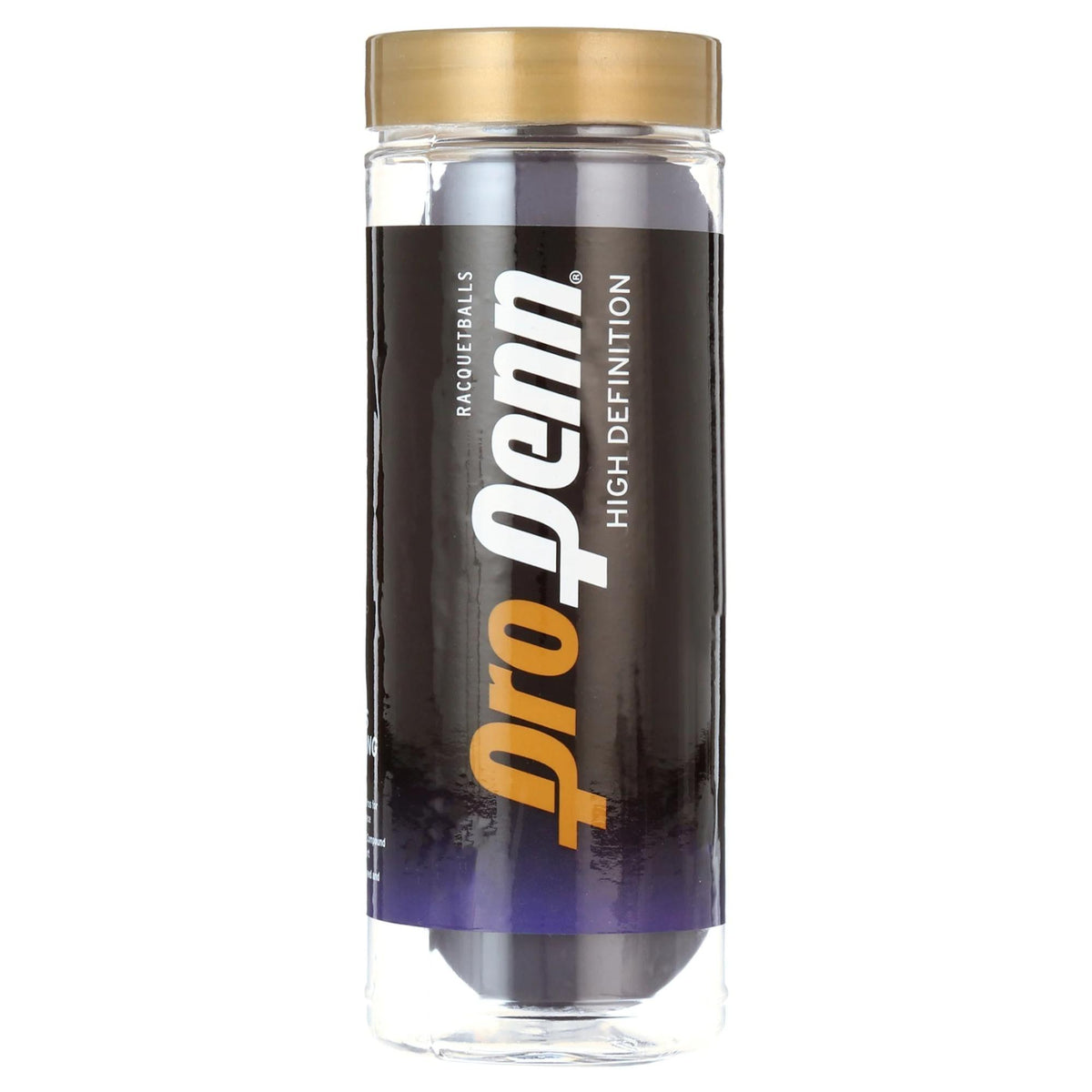 Can of Penn Pro Penn high definition racquetballs containing three balls.