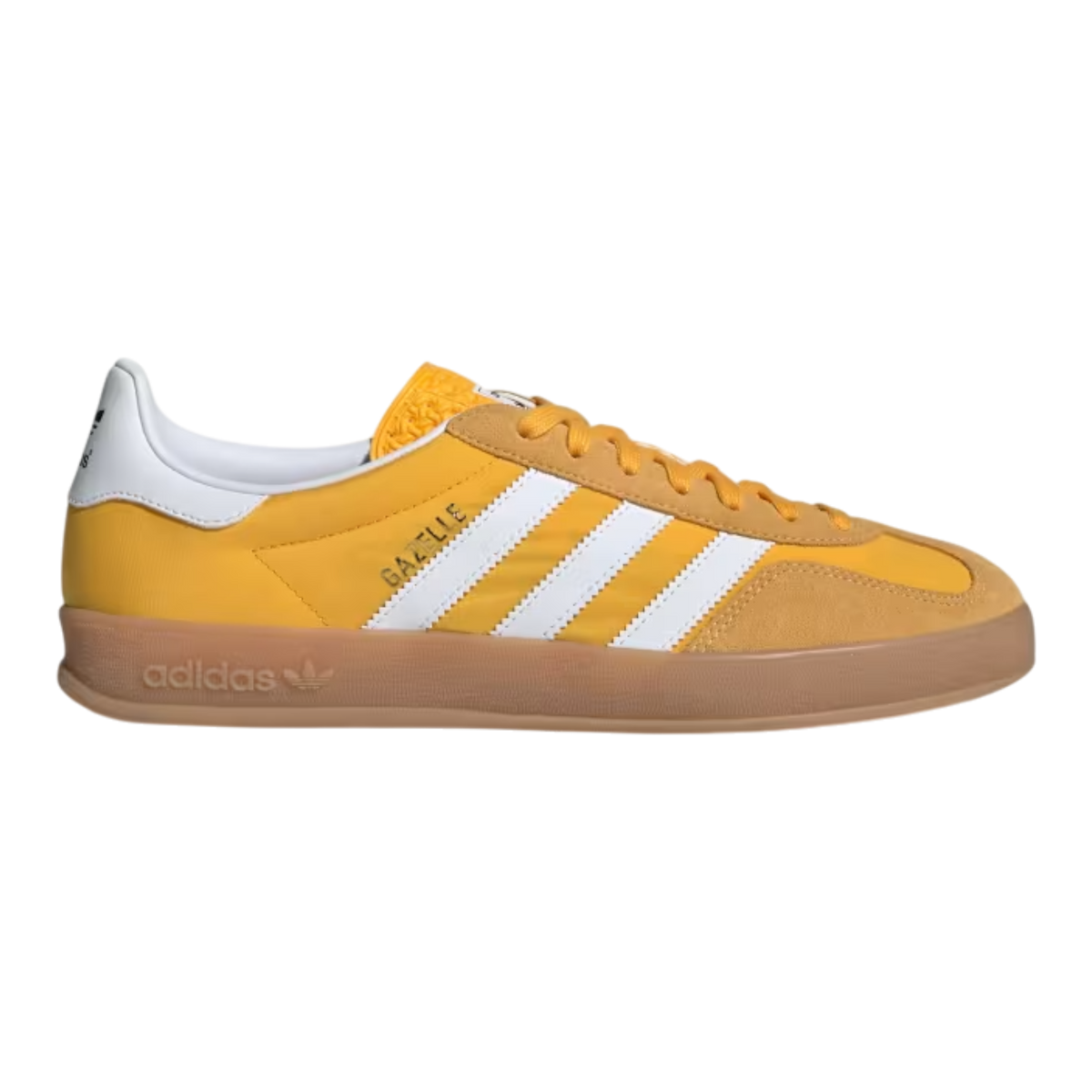 adidas Gazelle Indoor Men's Sneakers — Crew Yellow/White Suede Low-Top
