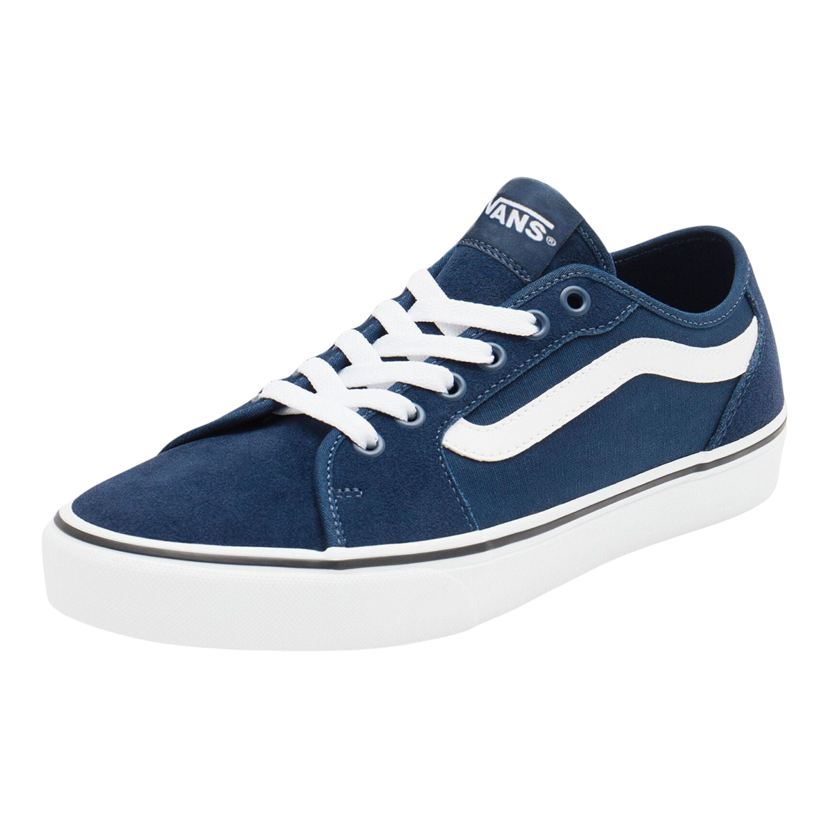 Vans Filmore Decon Men's Sneakers — Blue/White Suede Low-Top