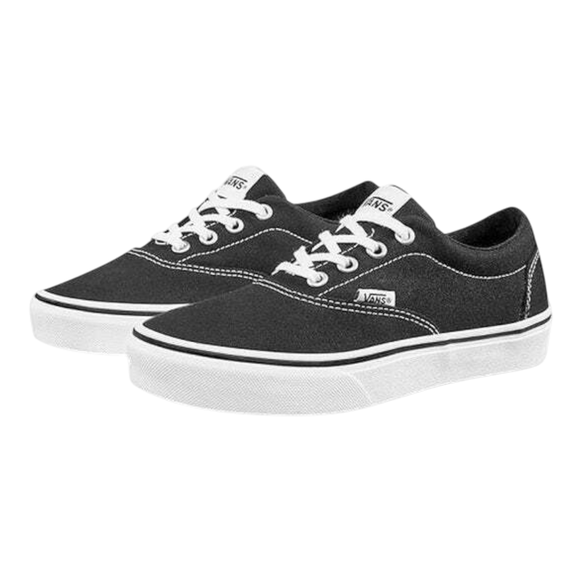 Vans Doheny Women's Sneakers — Black/White Canvas Low-Top