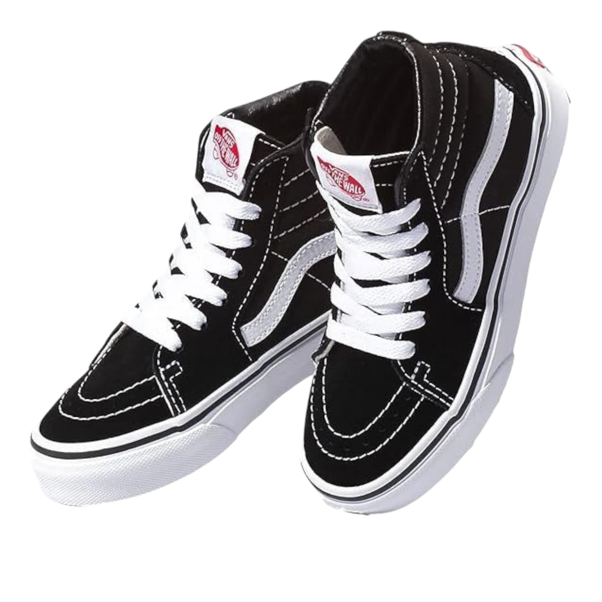 Vans Sk8-Hi Little Kids' (PS) Sneakers — Black/White Leather High-Top