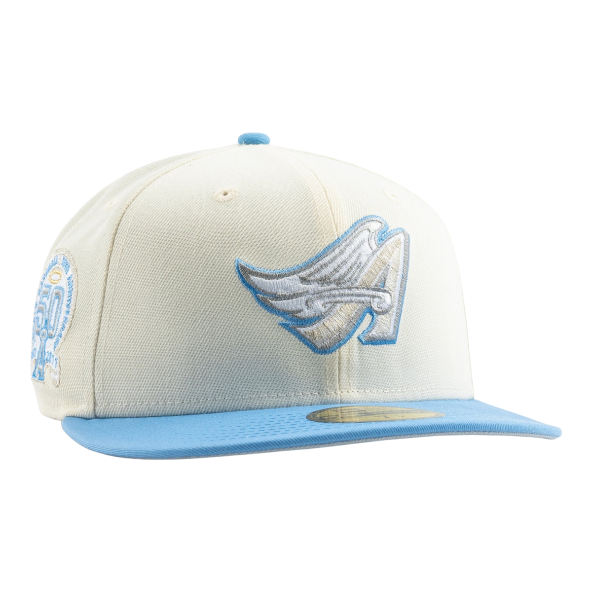 New Era Los Angeles Angels 50th Anniversary Grey Bottom 59FIFTY Men's Fitted Hat — Grey