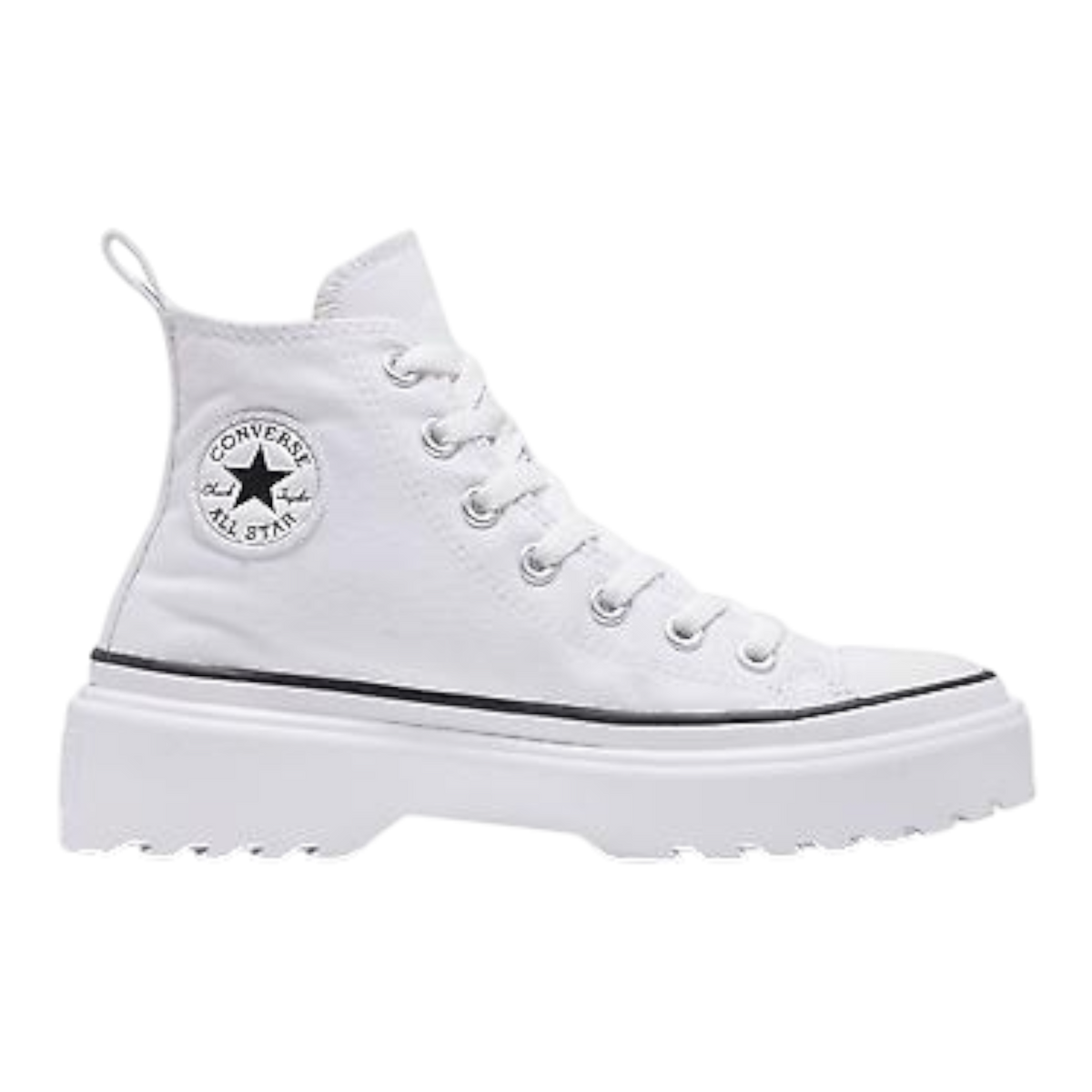 Converse Chuck Taylor All Star Lugged Lift Platform Big Kids' Sneakers — White Canvas
