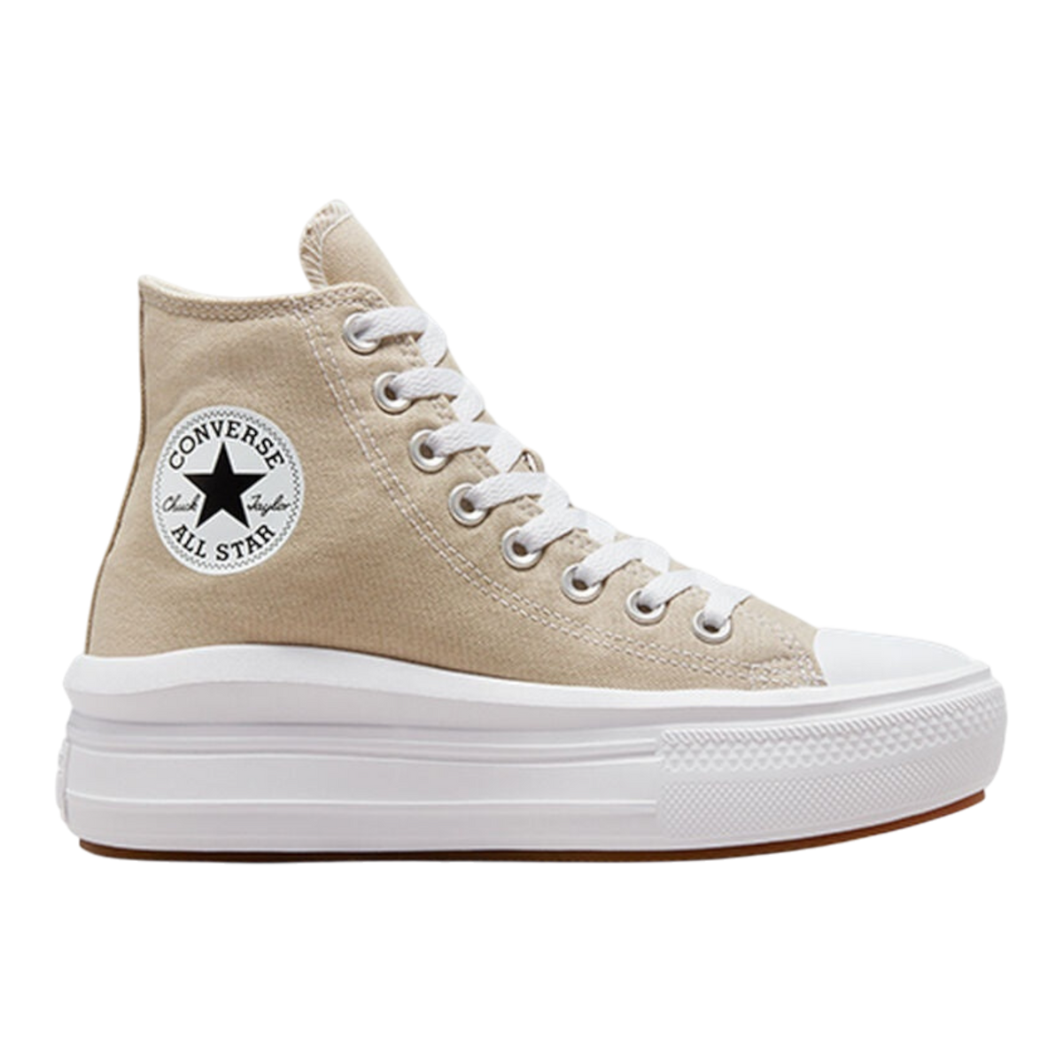 Converse Chuck Taylor All Star Move Women's Platform High-Top Sneakers — Beach Stone Canvas