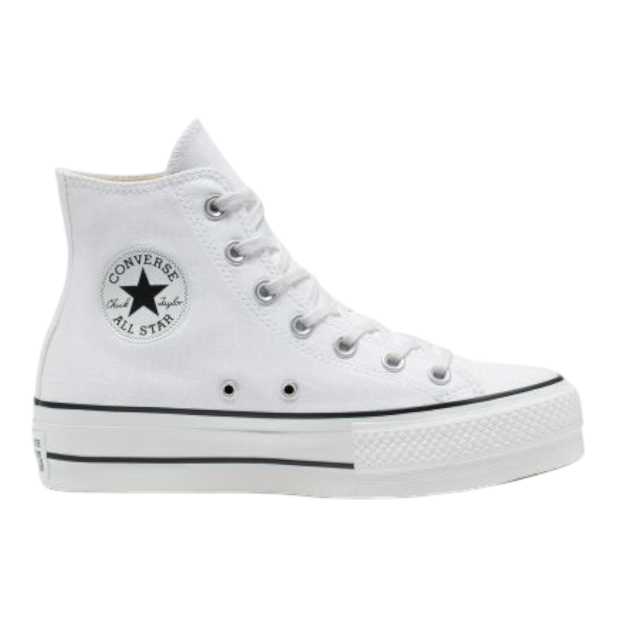 Converse Chuck Taylor All Star Lift Women's Platform High-Top Sneakers — White/Black Canvas