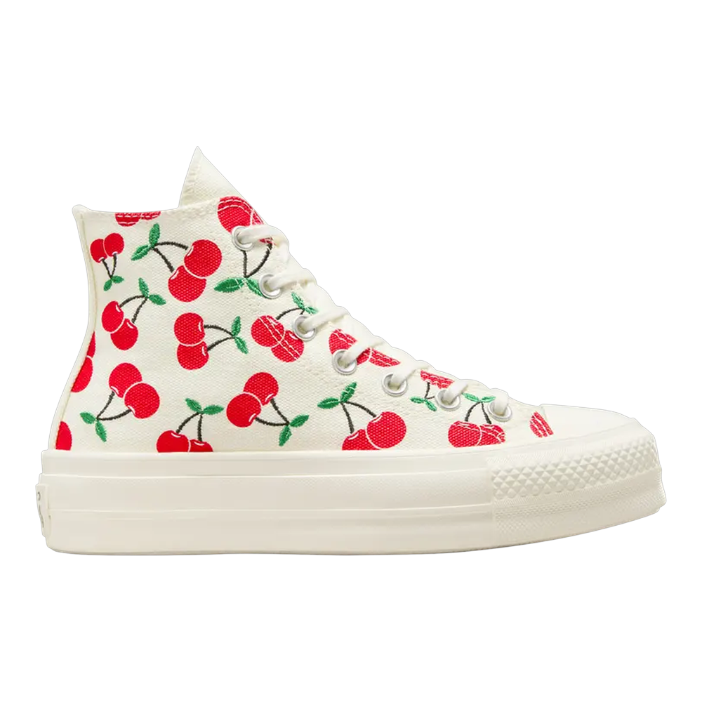 Converse Chuck Taylor All Star Lift Women's Sneakers — Cherry Print Canvas High-Top